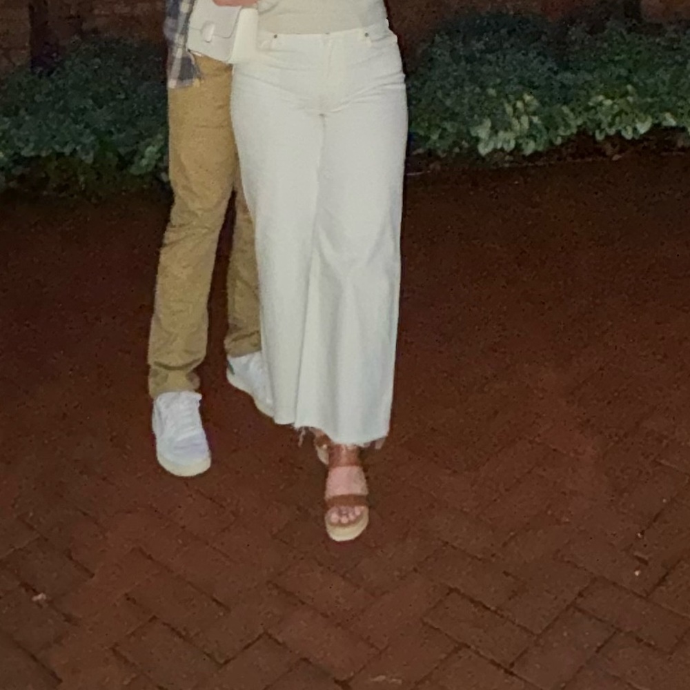 H&M Cream Flare & Wide Leg Jeans